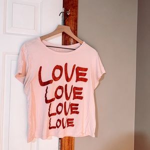 Victoria Secret Love Glitter T-Shirt